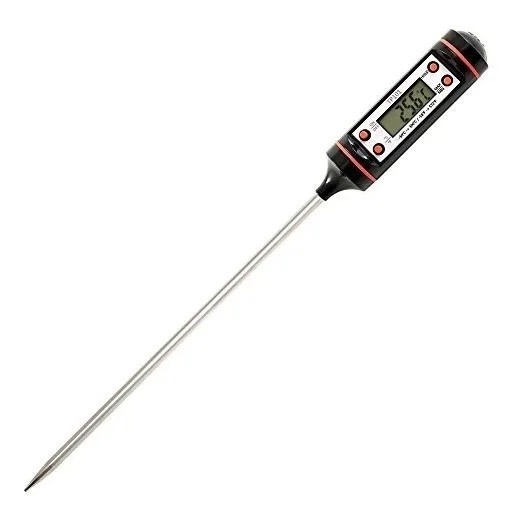 Termómetro Digital de Sonda Acero Inoxidable Líquidos y Alimentos BBQ