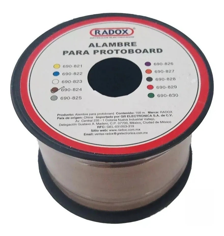 Rollo de Alambre para Protoboard Café 100m