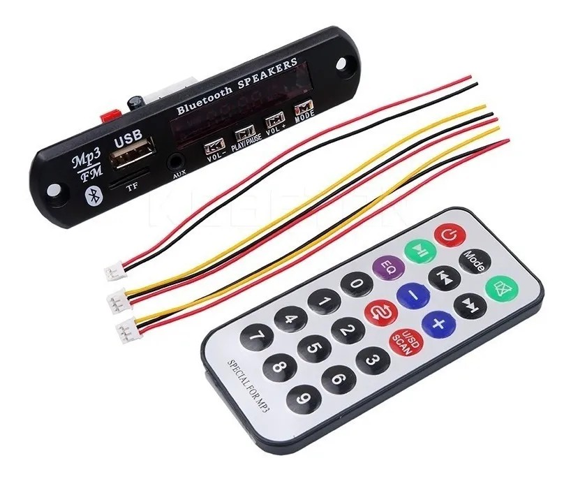 Módulo Decodificador Digital De Audio Bluetooth MP3 SD USB FM WMA