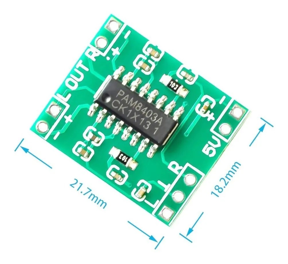 Modulo Pam8403 Mini Amplificador De Audio 2x3w 5V