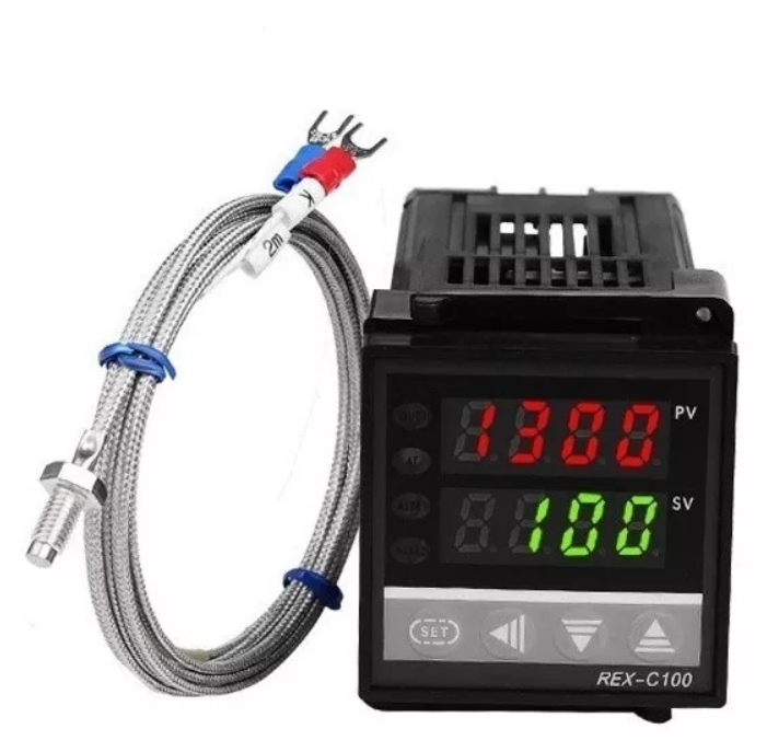 Kit Pirómetro Digital Rex-c100 Control De Temperatura Relay Relevador