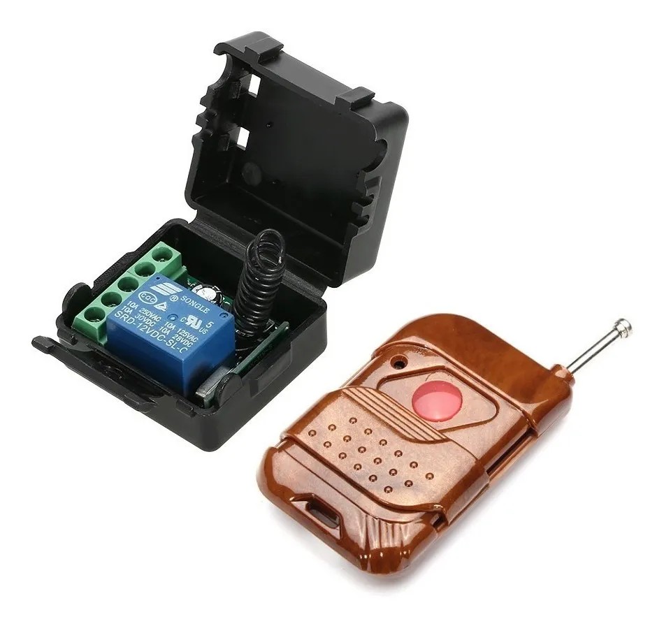 Módulo Relevador Inalámbrico Rf 433 MHz 1Canal Control 1 Botón