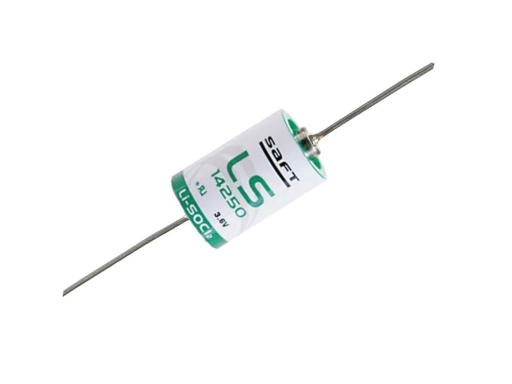 Pila Batería Saft 14250 LS14250 3.6V 1200mAh 1/2 AA Con Alambre