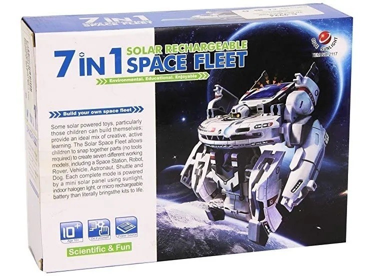 Kit Flota Espacial Space Fleet 7 En 1 Educacional Arma Tu Robot