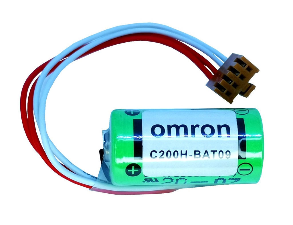Pila Batería Omron C200H-BAT09 3V 1800mAh Conector Marrón 4 Pines JST