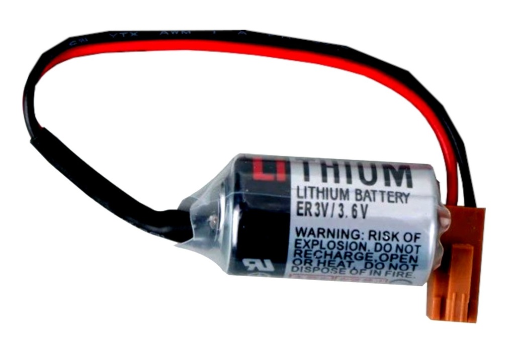 Pila Batería De Litio Toshiba ER3V/3.6V Conector Marrón