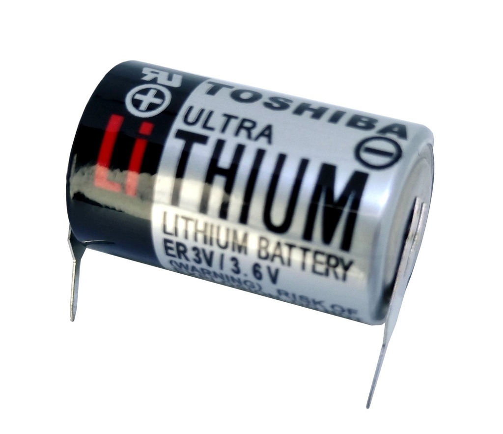 Pila Batería Toshiba ER3V 3.6V 1000mAh Pines Metalicos