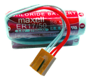 Pila Batería Maxell ER17/50 MD500N 50750-1018 3.6V 5500mAh Conector Marrón 4 Pines