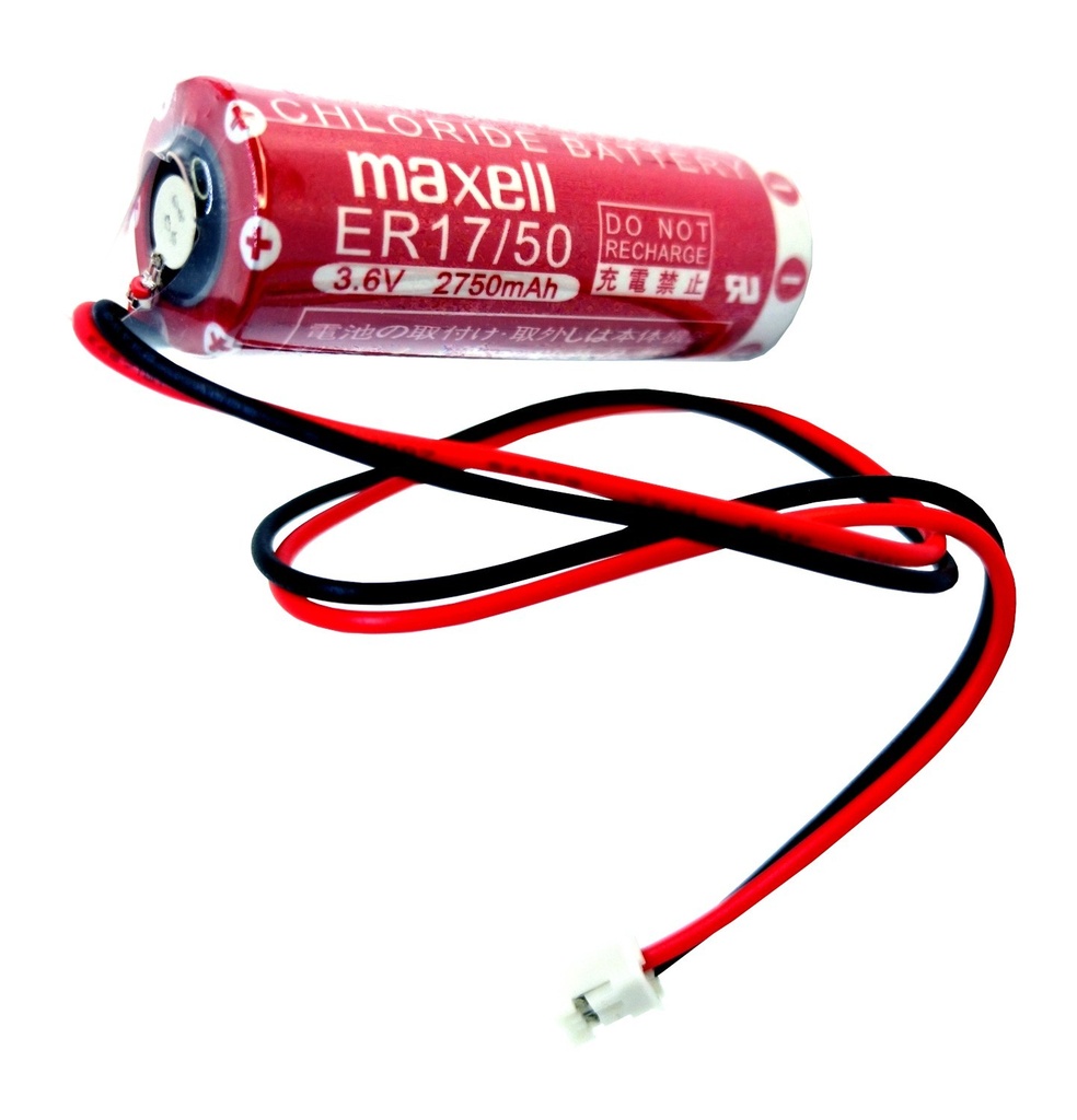 Pila Batería Maxell ER17/50 3.6V 2750mAh Conector Blanco Para Yamaha KAS-M53G0-11