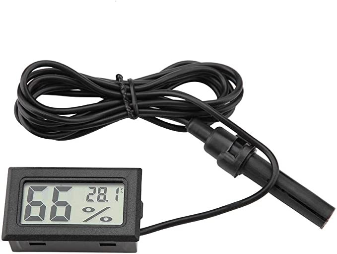 Mini Termómetro Digital LCD Higrómetro Sensor De Temperatura Negro