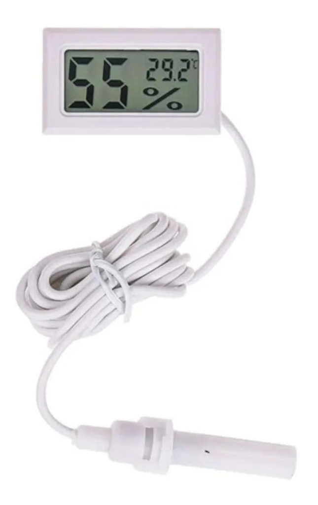Mini Termómetro Digital LCD higrómetro Sensor de temperatura Blanco