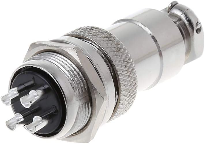 Conector Terminal De Aviación GX16 4 Pines Metal Circular Cnc (Cable-Pared)