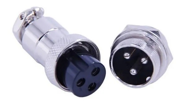 Conector Terminal De Aviación GX20 3 Pines Metal Circular Cnc (Cable-Pared)