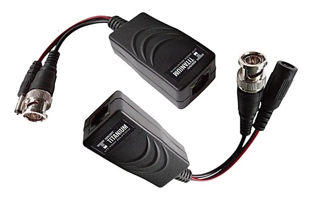 Tranceptores Balun Activos HD 12V/24V HD 4K 5MP TT-101PV Turbo Par Epcom