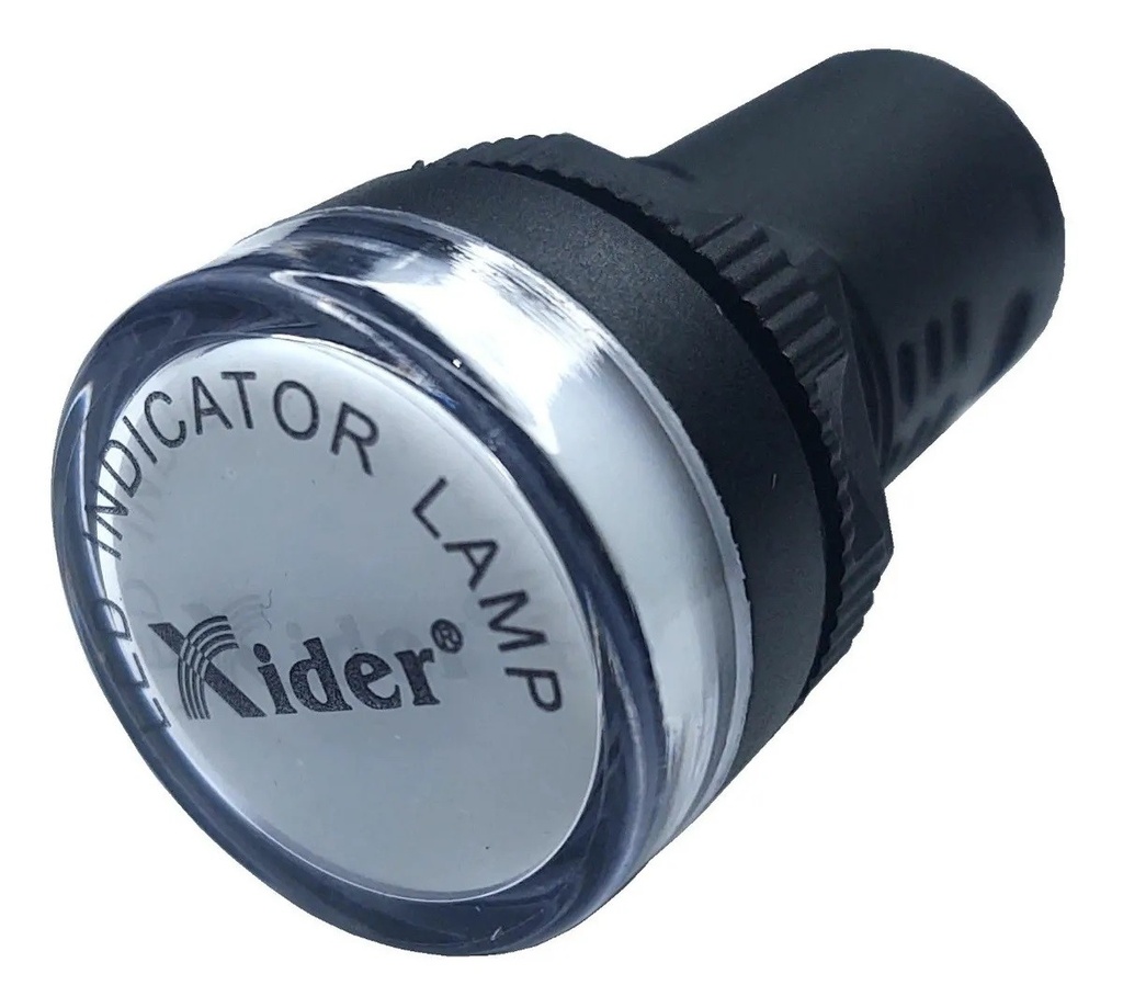 Lampara Indicadora Luz Piloto 12V DC/AC BLANCA Empotrable 22mm