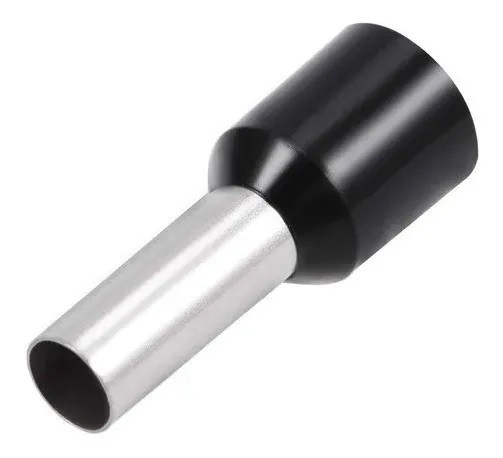 Terminales Ferrules Cal 22 AWG Cilíndricas Eléctricas Aisladas Cable E0508 Negro
