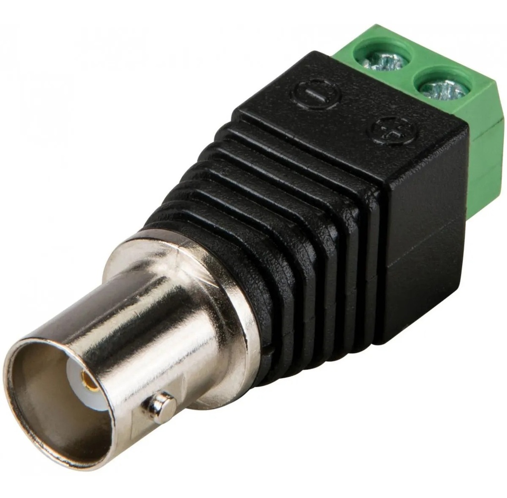 Conector BNC Hembra Con bornera terminal tornillo Balun cctv