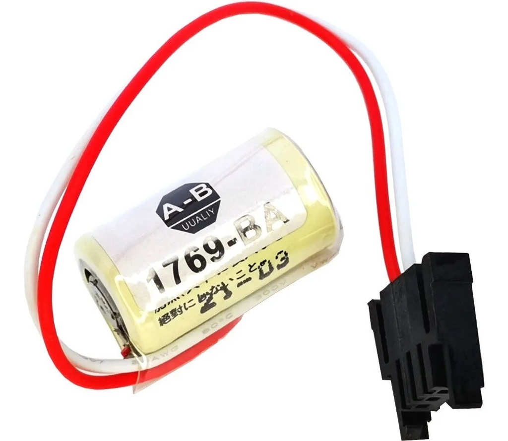 Pila Batería Allen Bradley Bulletin 1769-BA 14250 CR14250SE-R 3V 850mAh Conector Negro W LOGIX5000