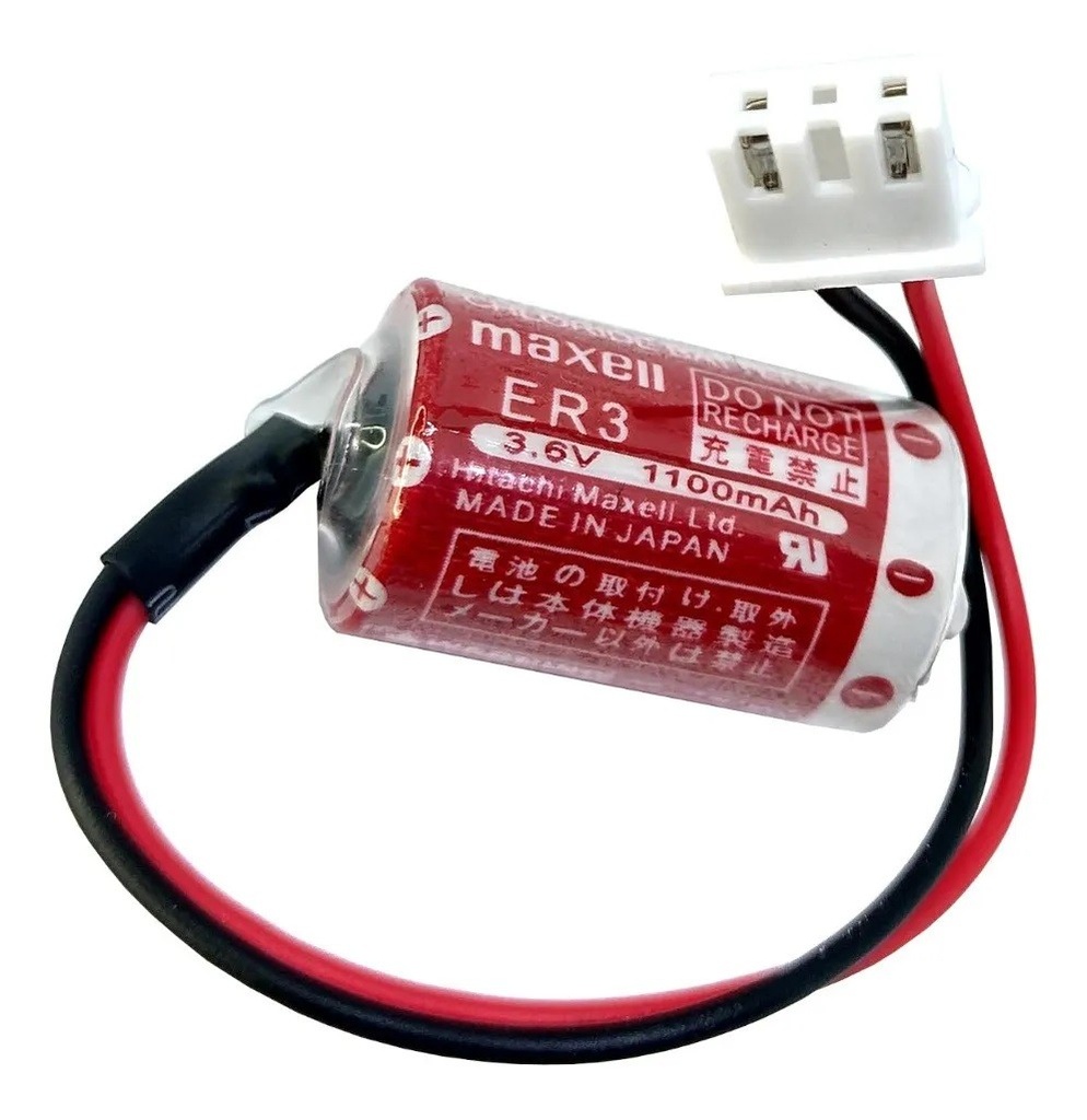 Pila Batería Maxell ER3 PM-20BL 3.6V 1100mAh Conector Blanco 3 Pines