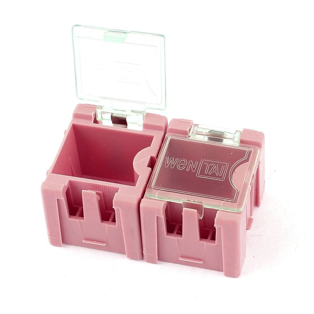 Caja Plástica Organizadora para componentes SMD SMT Rosa