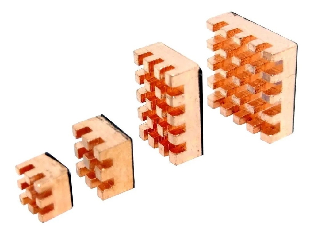 Kit 4 Disipadores de Calor de cobre Para Raspberry Pi 4