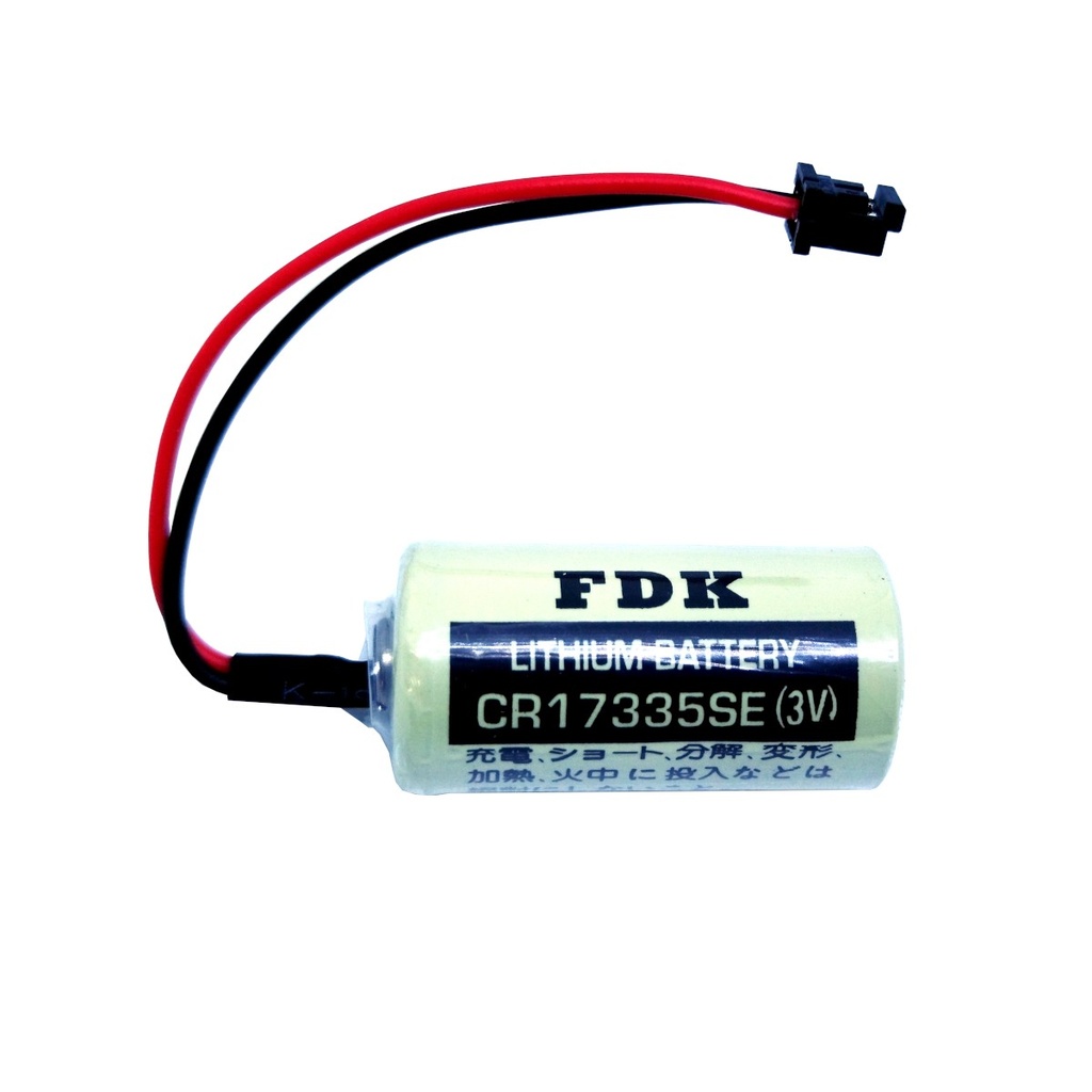 Pila Batería De Litio FDK FUJI Q6BAT 17335 CR17335SE 3V 1800mAh Conector Negro Reemplazo de PLC Mitsubishi