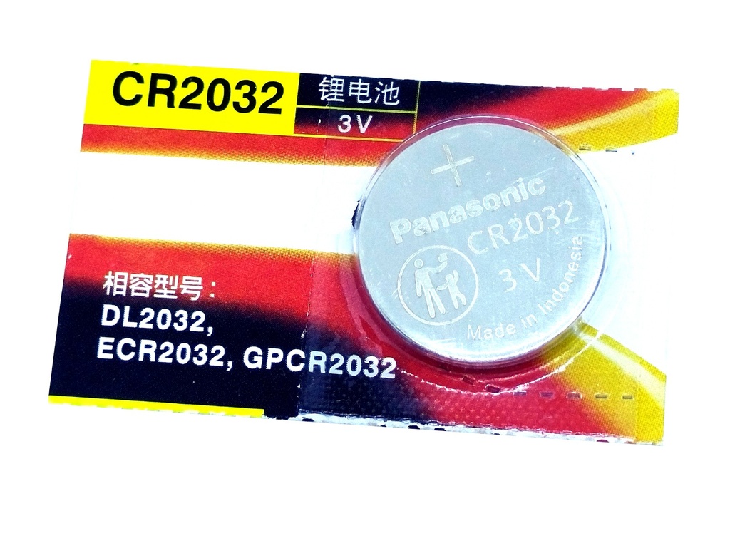 Pila Batería Panasonic 2032 CR2032 3V 225mAh De Litio Tipo Botón