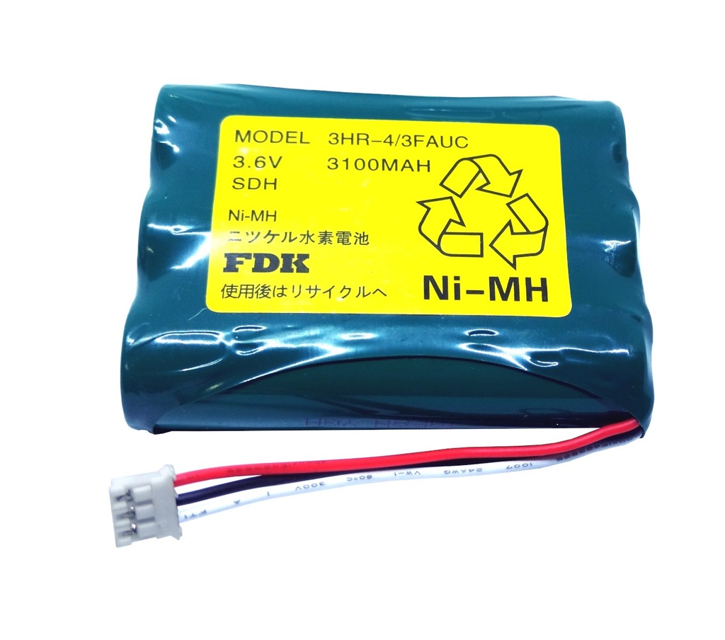 Pila Batería FDK FUJI 3HR-4/3FAUC 3.6V 3100mAh Conector Blanco Mediano 3 Pines