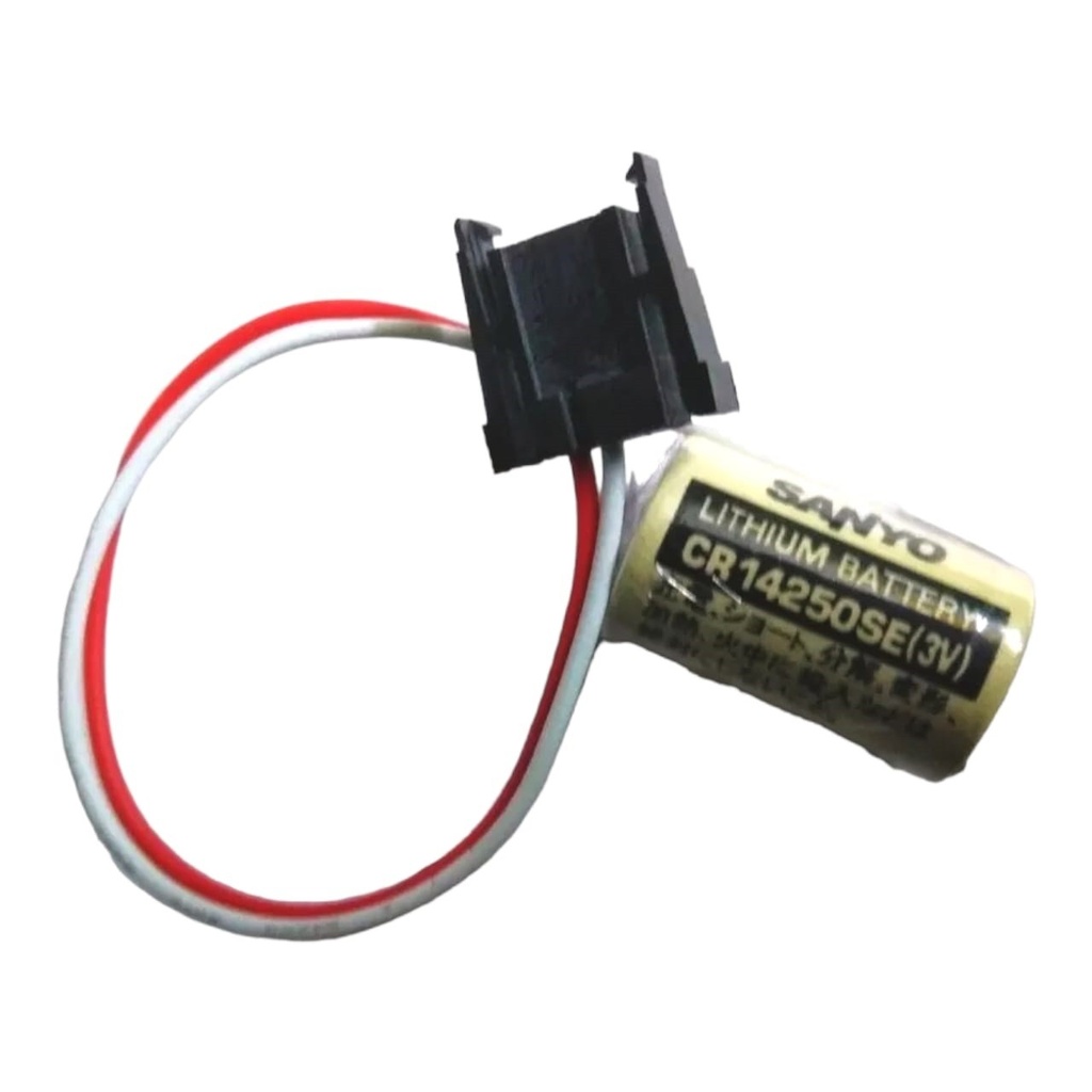 Pila Batería Sanyo 1747-BA 14250 CR14250SE-R 3.0V 850mAh 1/2AA Conector Negro W