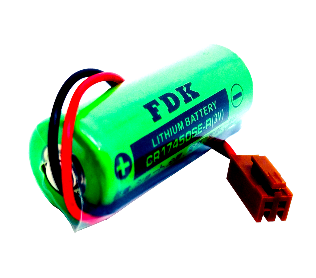 Pila Batería FDK FUJI 17450 CR17450SE-R A98L-0031-0012 3.0V  2500mAh Conector Marrón Con Resistencia