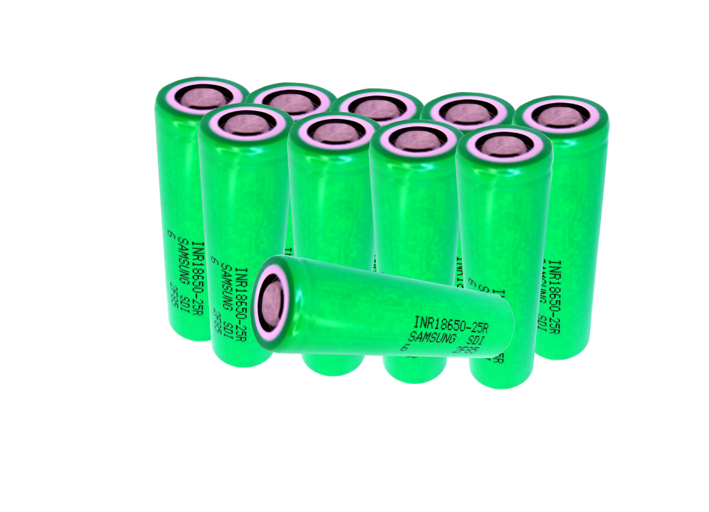 10x Pila Batería Samsung 18650 INR18650-25R 3.6V 2500mAh