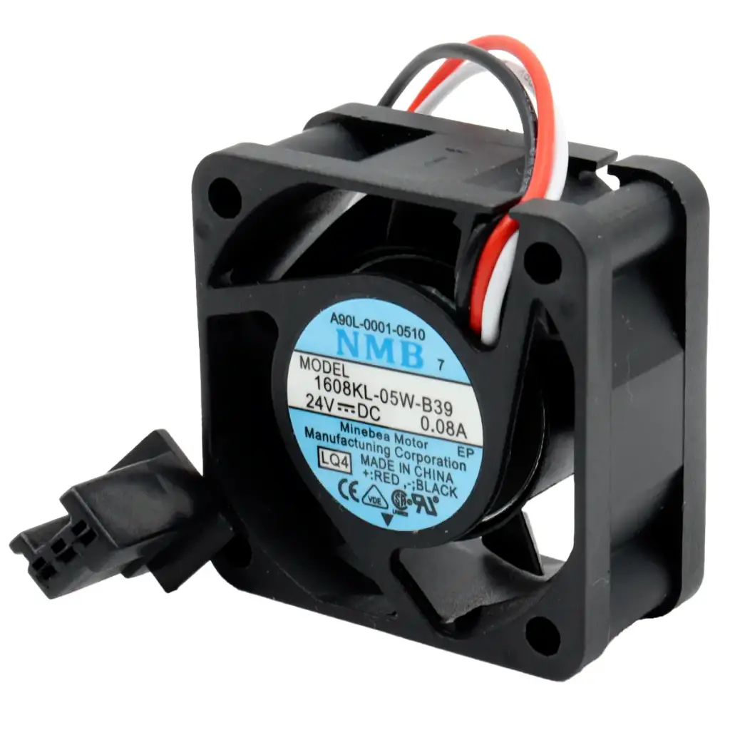 Ventilador NMB 1608KL-05W-B39 A90L-0001-0510 24V 0.08A 40mm x 40mm x 20mm Conector Negro 3 Pines