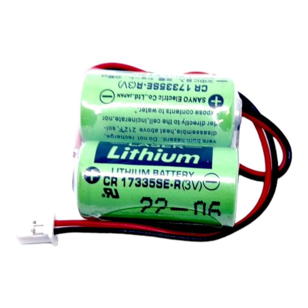 Pila Batería Sanyo BAT6V1 17335 2CR17335SE-R 3V Conector Blanco.