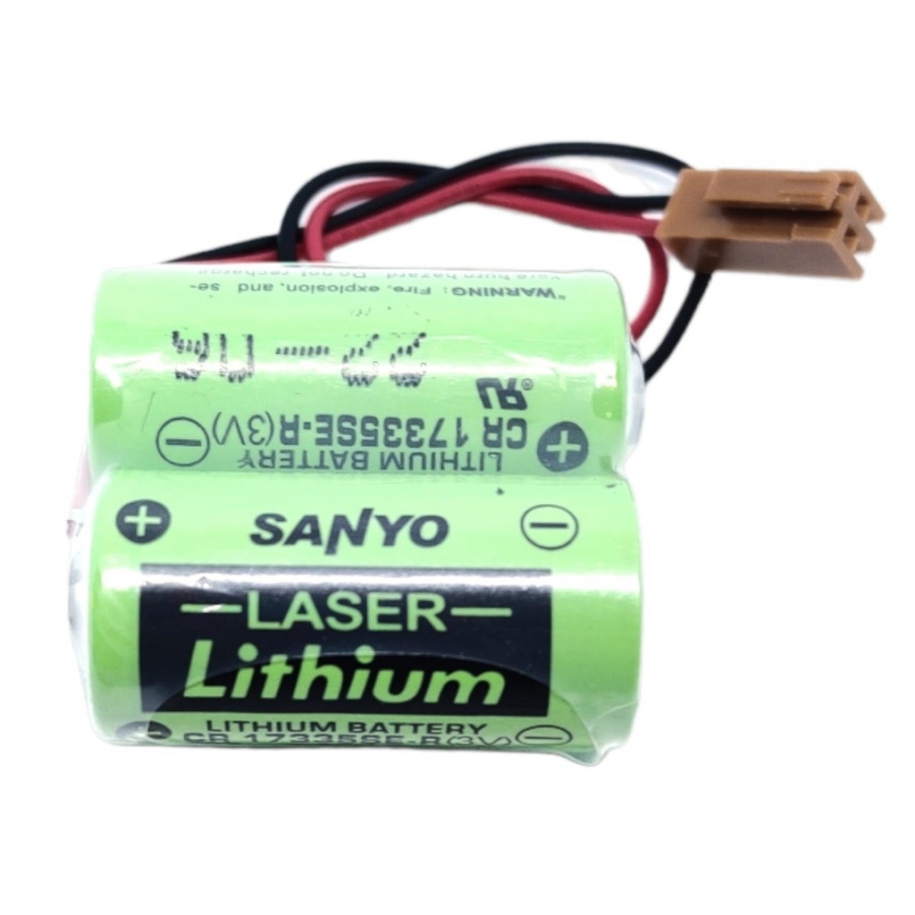 Pila Batería Sanyo BAT6V1 17335 2CR17335SE-R 3V Conector Marrón