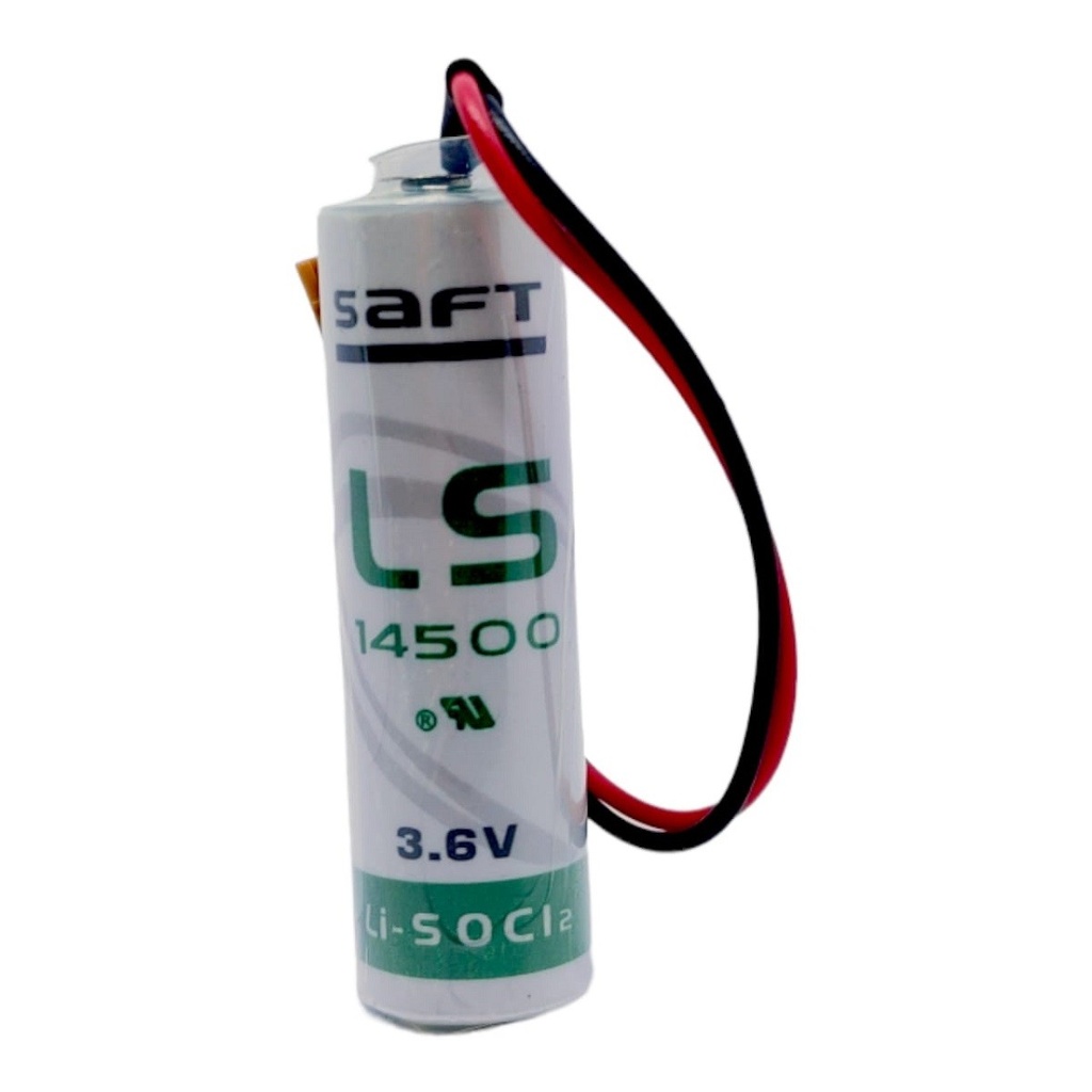 Pila Batería Saft 14500 LS14500 3.6V 2600mAh Conector Marrón