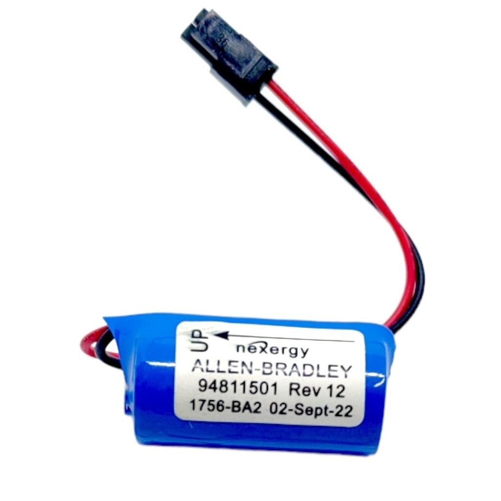 Pila Batería Allen Bradley Bulletin 1756-BA2 3V 1200mAh Conector Negro