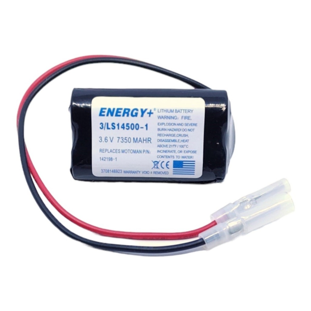 Pila Batería Energy+ 14500 3/LS14500-1 3.6v 7350mAh 2 Terminales Reemplazo Motoman HW970932-A (Energy)