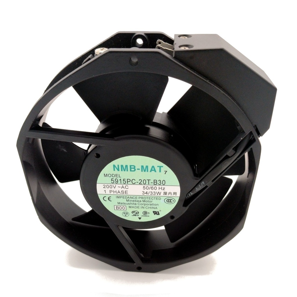 Ventilador NMB-MAT 5915PC-20T-B30 200VAC 34/33W 172 x 40x 150mm con 2 pines