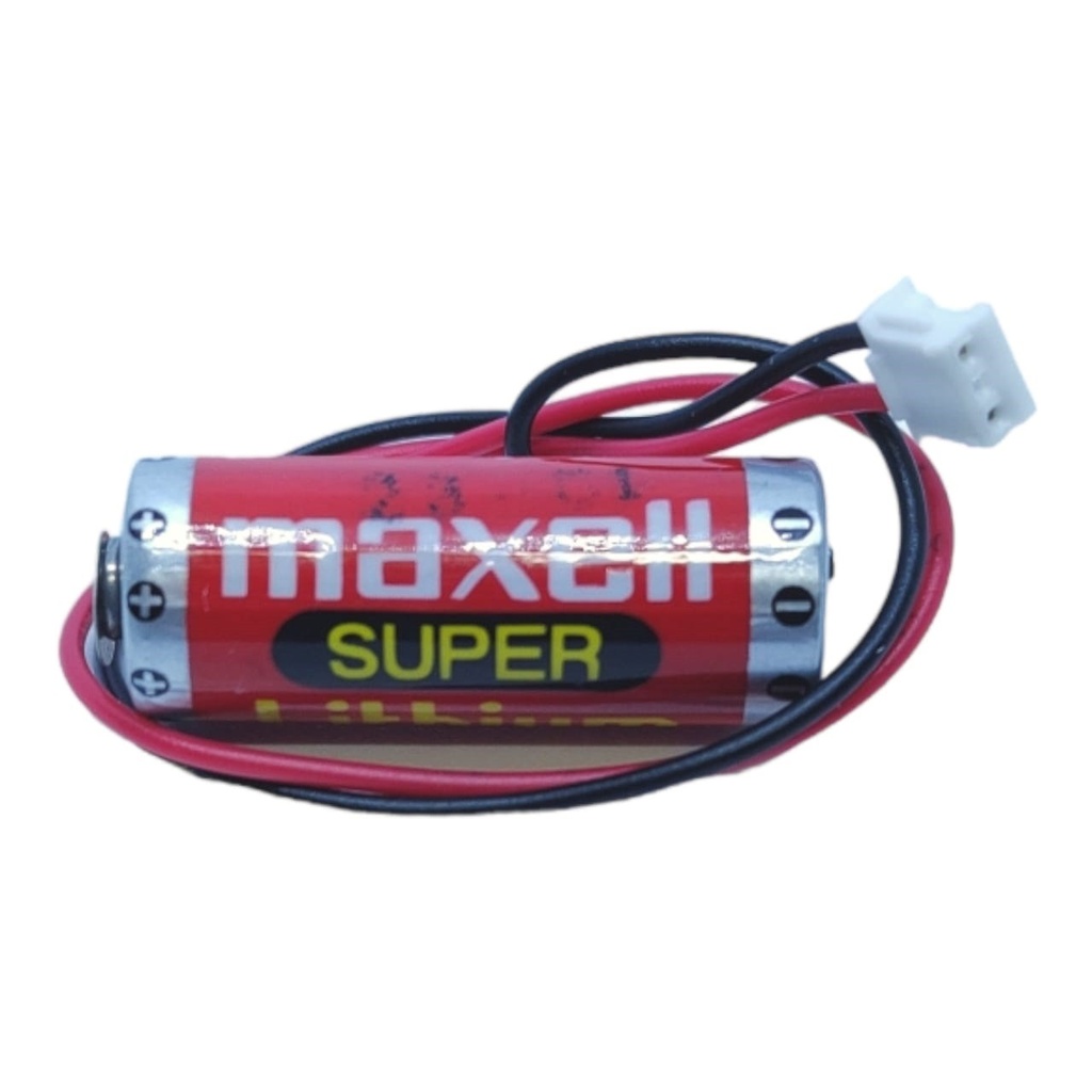 Pila Batería Litio Maxell FX2NC-32BL ER10/28 3.6v Conector Blanco 2 Pines.