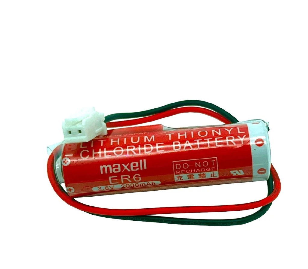 Pila Batería Maxell ER6 Fx 3.6V 2000mAh Conector Blanco Plc
