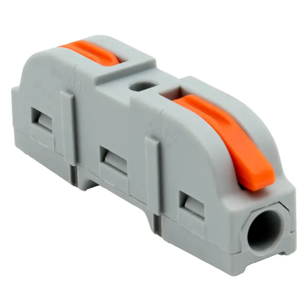 Soporte Terminal Eléctrica Clema Empalme Conector LT-211 Calibre 24 - 12 AWG Tipo Palanca