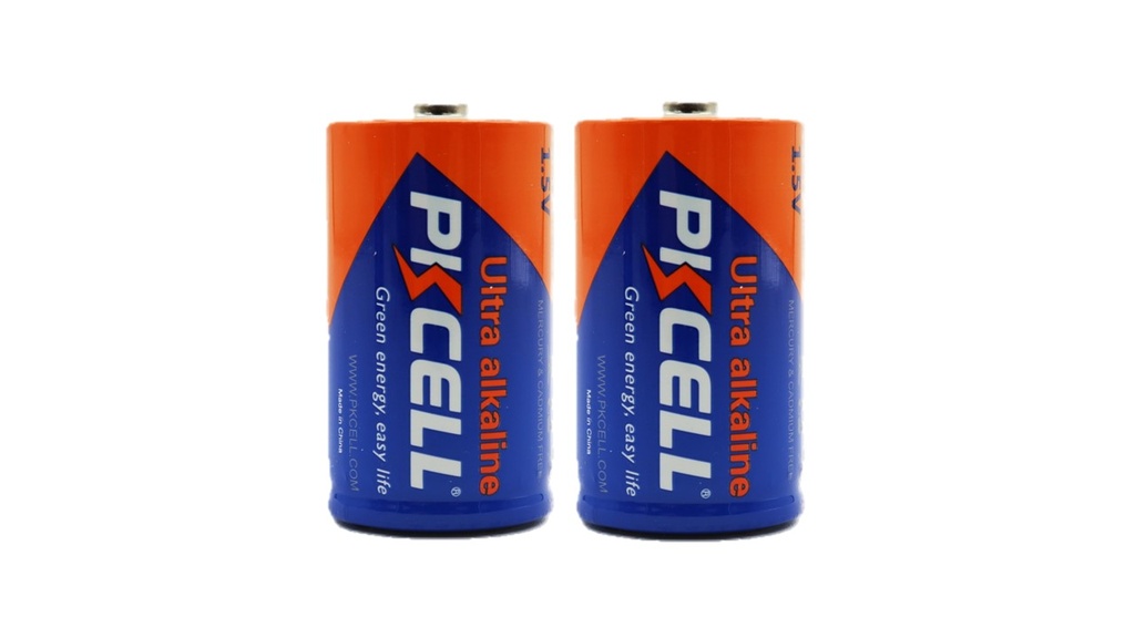 2x Pila Batería Pkcell Tipo D Alcalina Lr20 1.5v