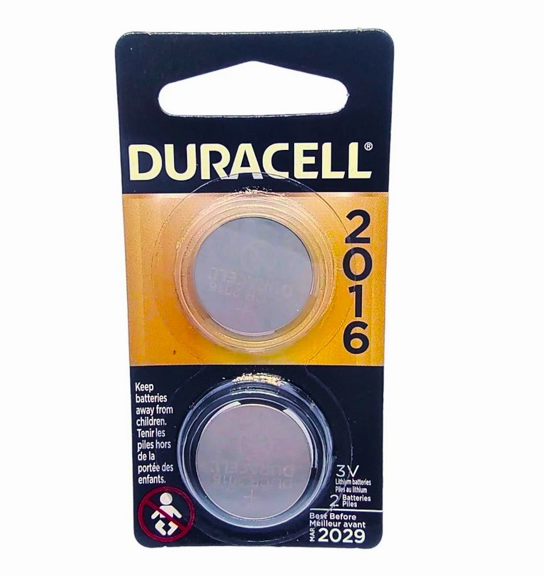 Pila Batería Duracell DL CR2016 5000LC 3.0V 1 pack 2 pzs