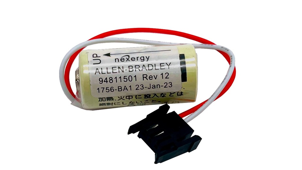 Pila Batería Allen Bradley Bulletin 1756-BA1 3V 1200mAh Conector Negro W