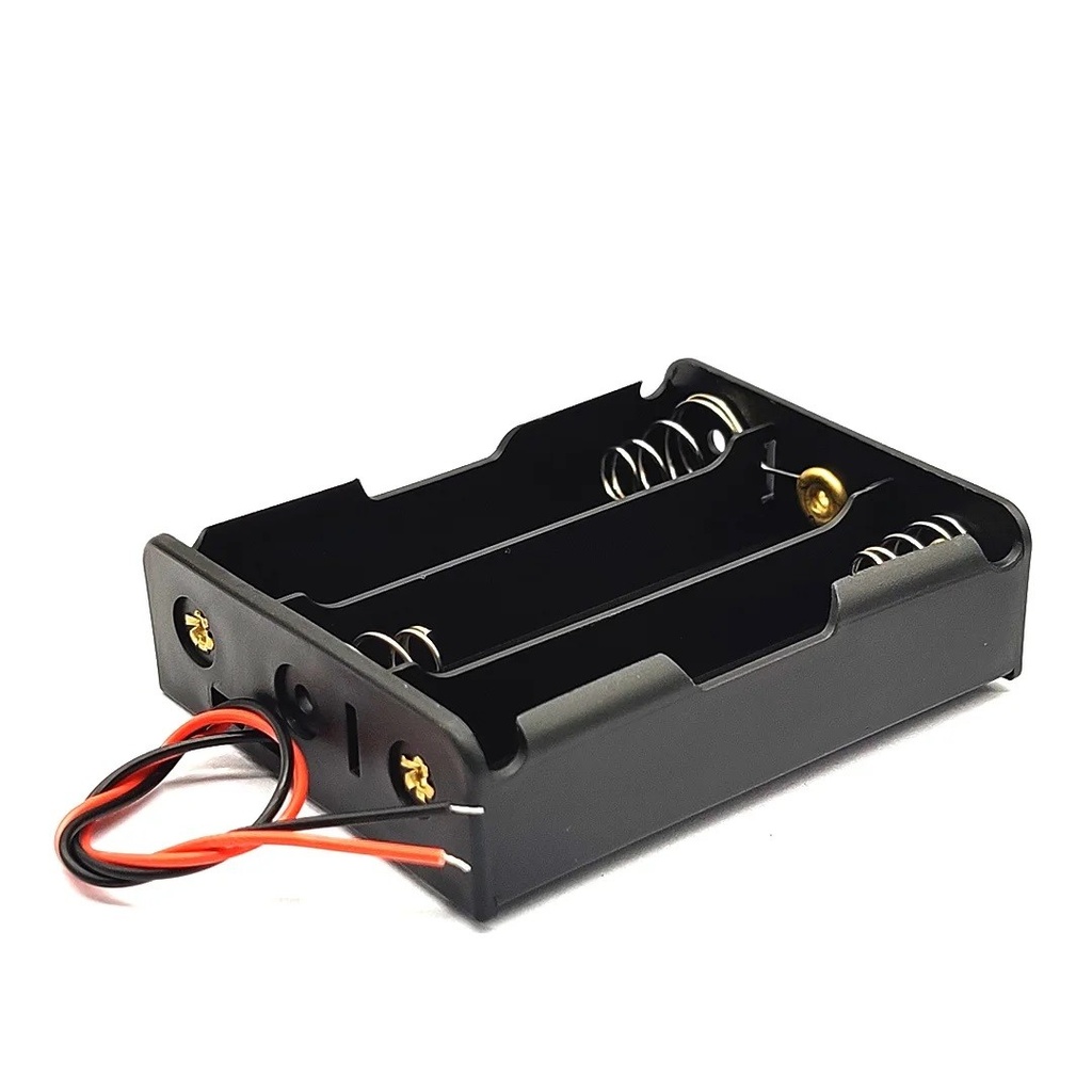 Portapilas 18650X3 Base para 3 pilas 18650 Sin Plug Li-ion Ion De Litio