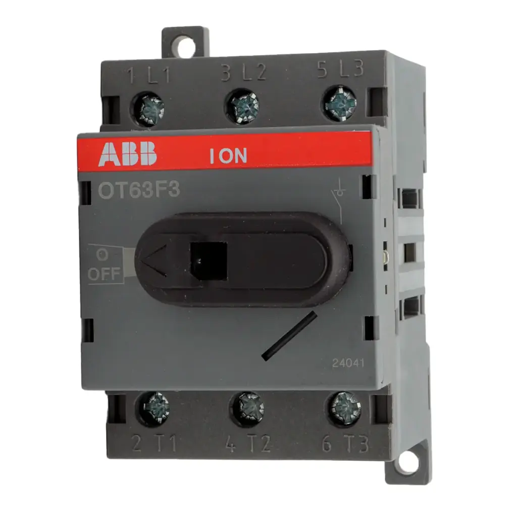 Interruptor Switch Seleccionador ABB OT63F3 1SCA105332R1001 600VAC 63A 2 Posiciones 3 Polos