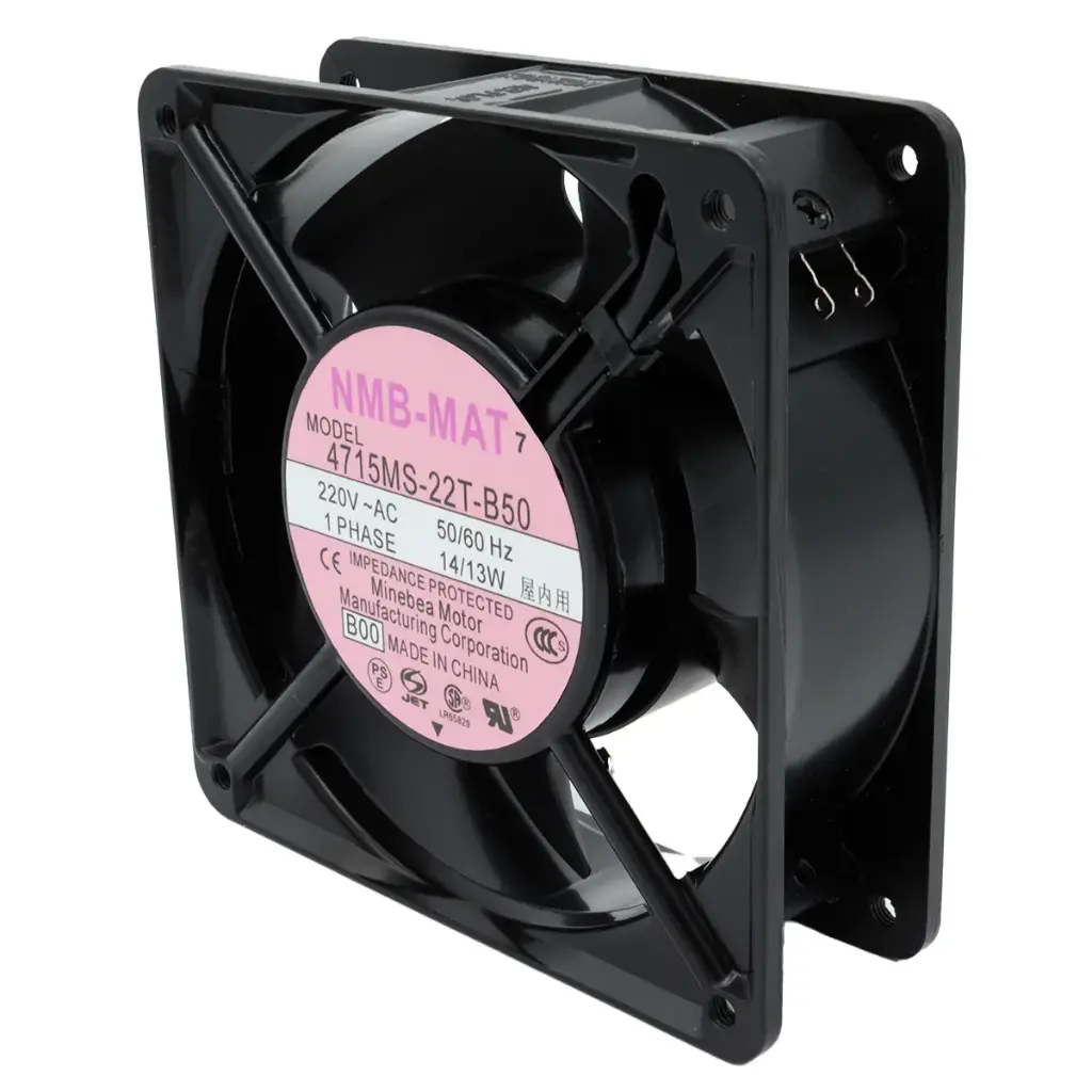 Ventilador NMB-MAT 4715MS-22T-B50 4715MS22TB50 220V AC 14W / 13W 120mm x 120mm x 39mm Con Pines