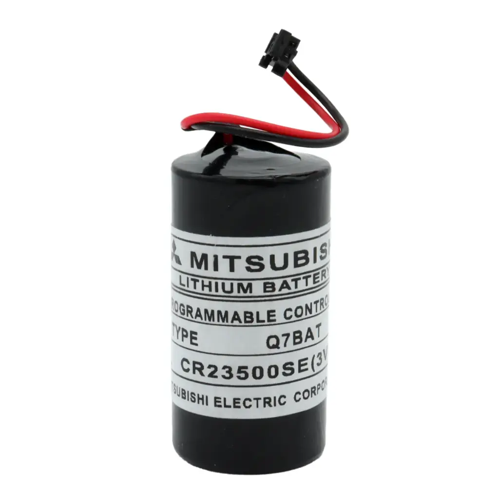 Pila Batería Mitsubishi Q7BAT CR23500SE 3V 5000mAh Conector Negro Pequeño Para PLC