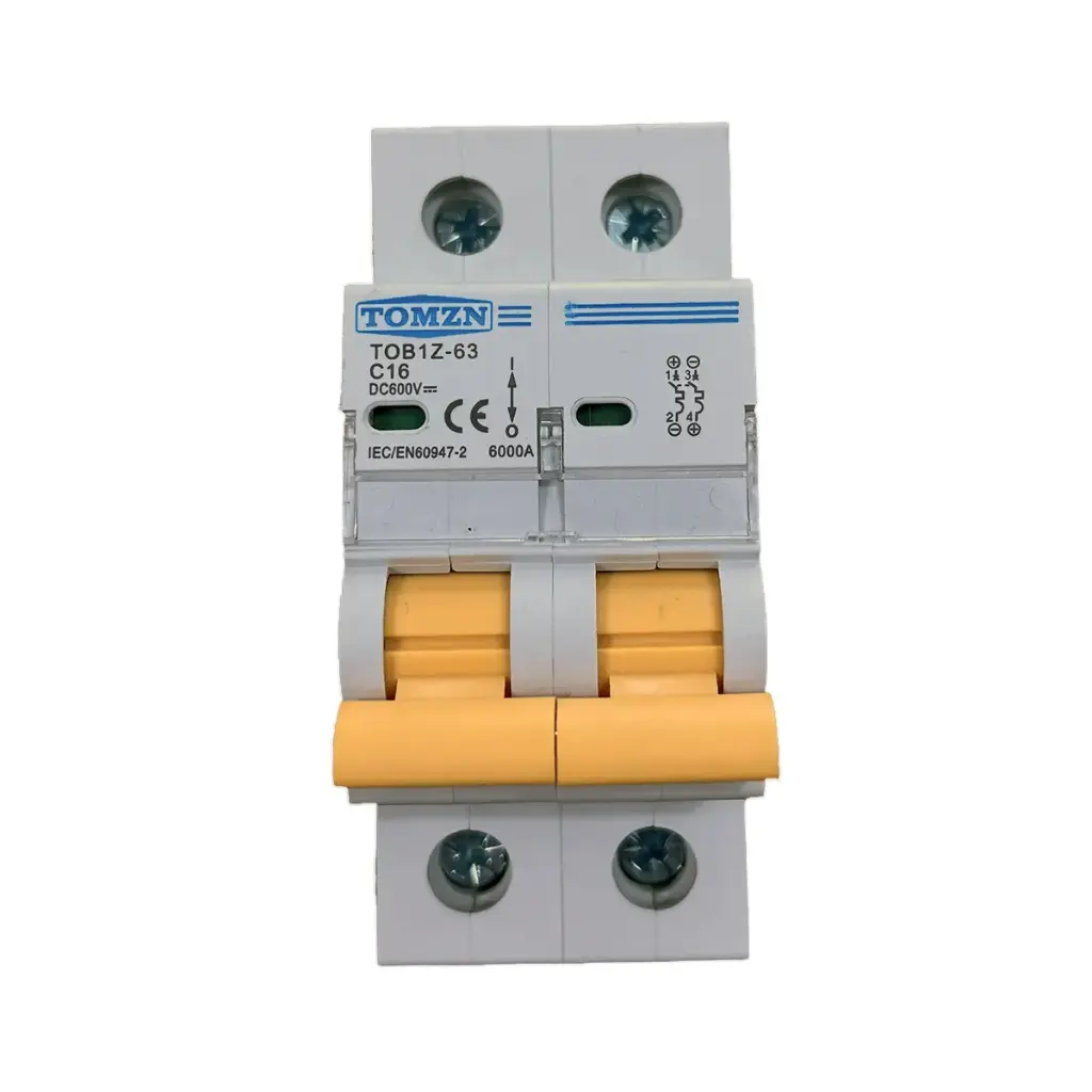 Interruptor Termomagnético TOMZN TOB1Z-63 C16 600V DC 16A Solar Fotovoltaico