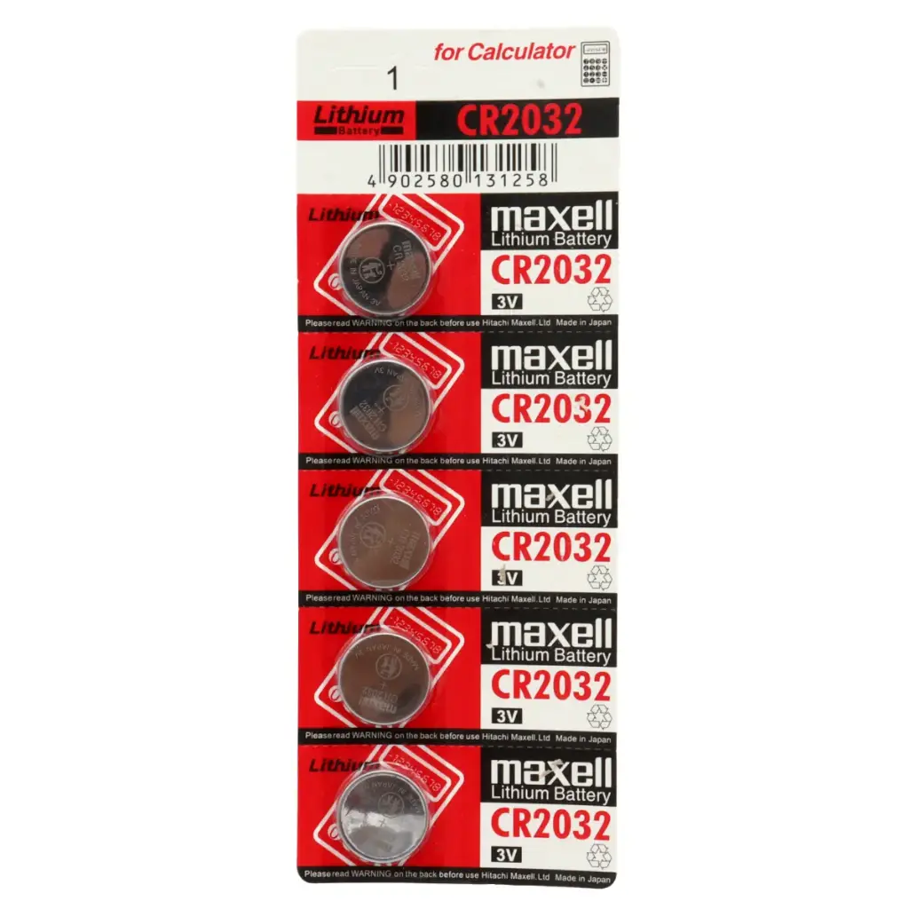 5x Blister Pila Batería Maxell 2032 Mod CR2032 3V 225mAh Tipo Botón